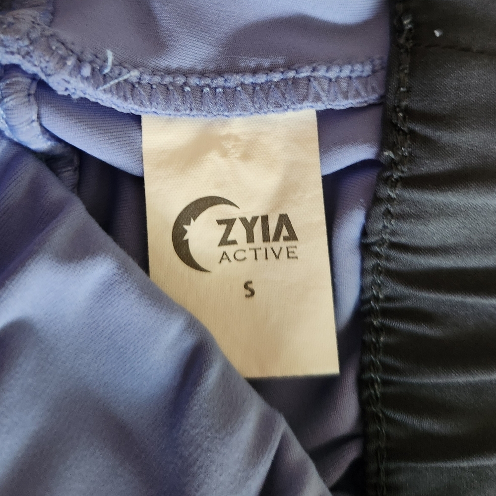 ZYIA Periwinkle Athletic Shorts with Black Drawcord - Picture 4 of 5